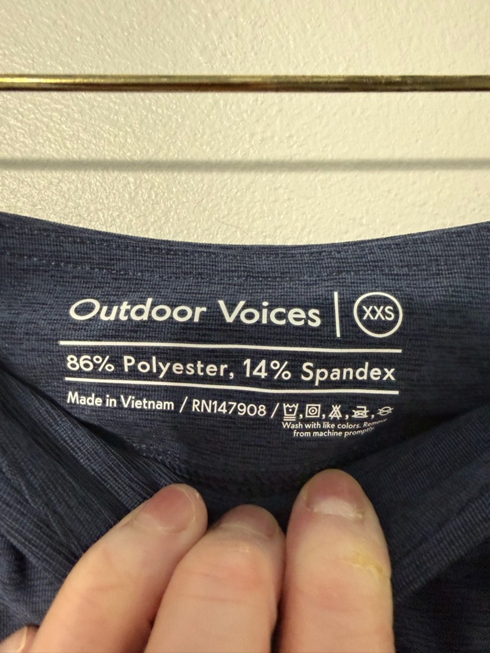 Outdoor Voices Heather Blue A-Line Skort - Picture 2 of 7